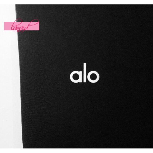 Alo High-Waist Pursuit Trousers Black Wide Leg Hi-Rise Waisted Slacks Pants L - Picture 14 of 16